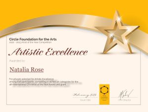 CFA Artistic Excellence Award Natalia Rose